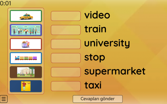  2nd Grade Unit 1 WORDS EŞLEŞTİRME 3